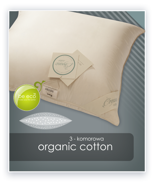 Poduszka AMZ Natural Organic Cotton 3-komorowa